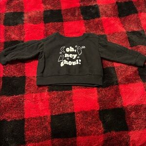 Carters Black Kids Sweatshirt with 'Oh, hey ghoul!' Graphic
